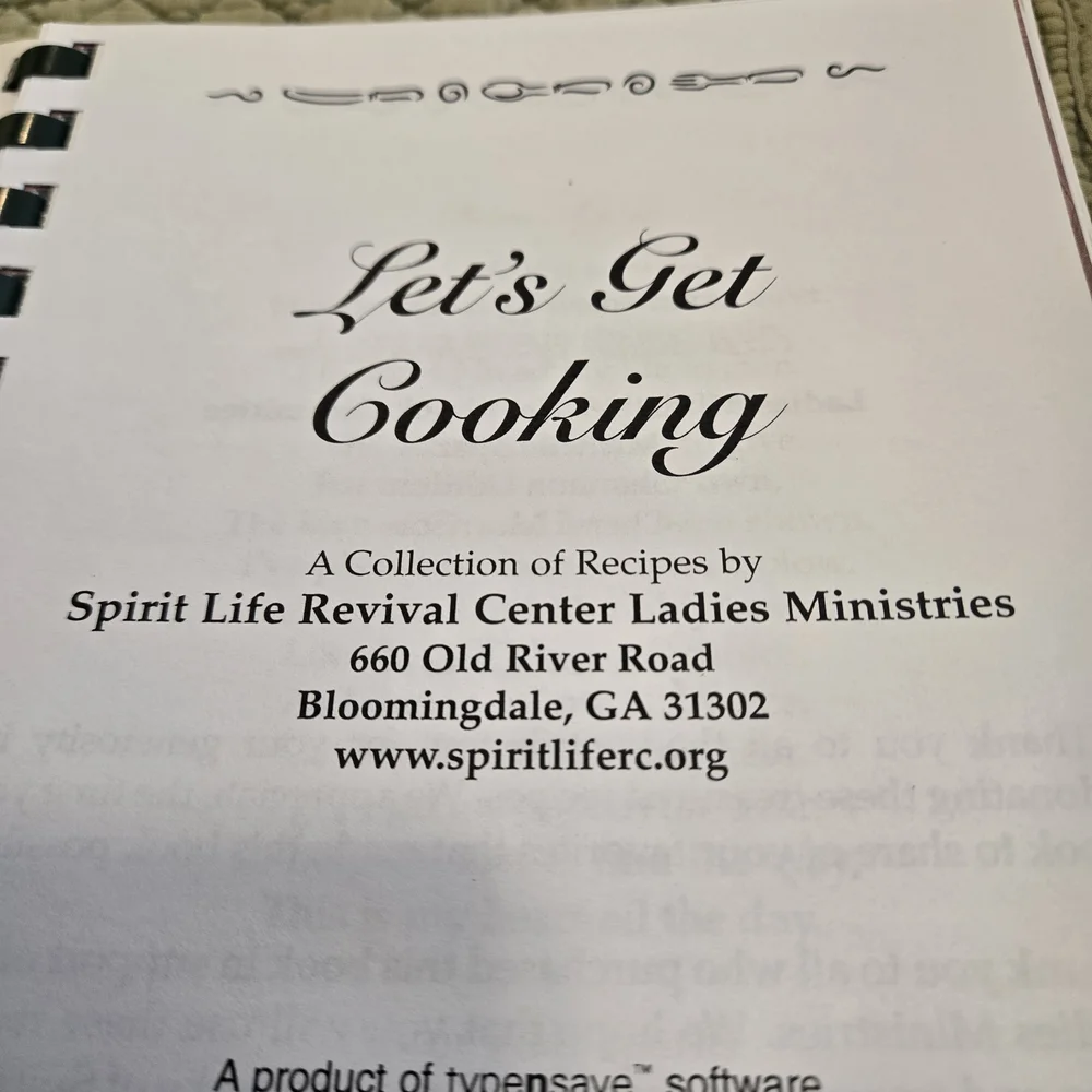 Let's Get Cooking Spiral-Bound Recipe Book from Spirit Life Revival Ministries